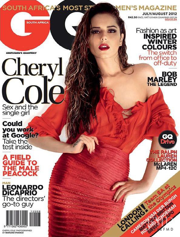 Cheryl Cole featured on the GQ South Africa cover from July 2012
