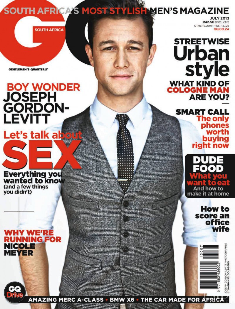 Joseph Gordon-Levitt featured on the GQ South Africa cover from July 2013