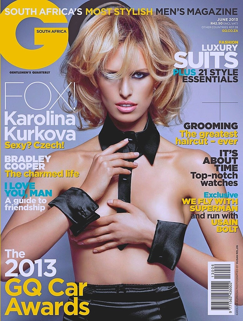 Karolina Kurkova featured on the GQ South Africa cover from June 2013