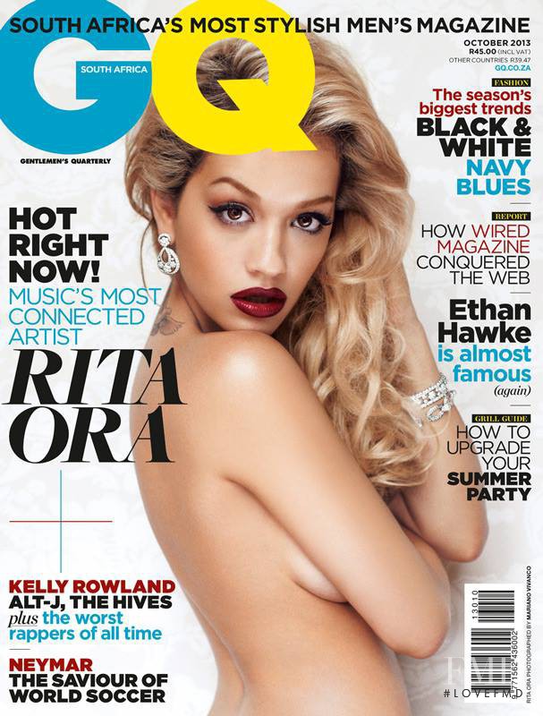 Rita Ora featured on the GQ South Africa cover from October 2013