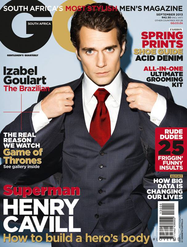 Henry Cavill featured on the GQ South Africa cover from September 2013