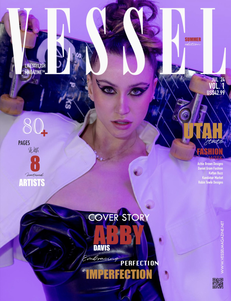 Abby Davis featured on the VESSEL Lifestylish Magazine cover from July 2024