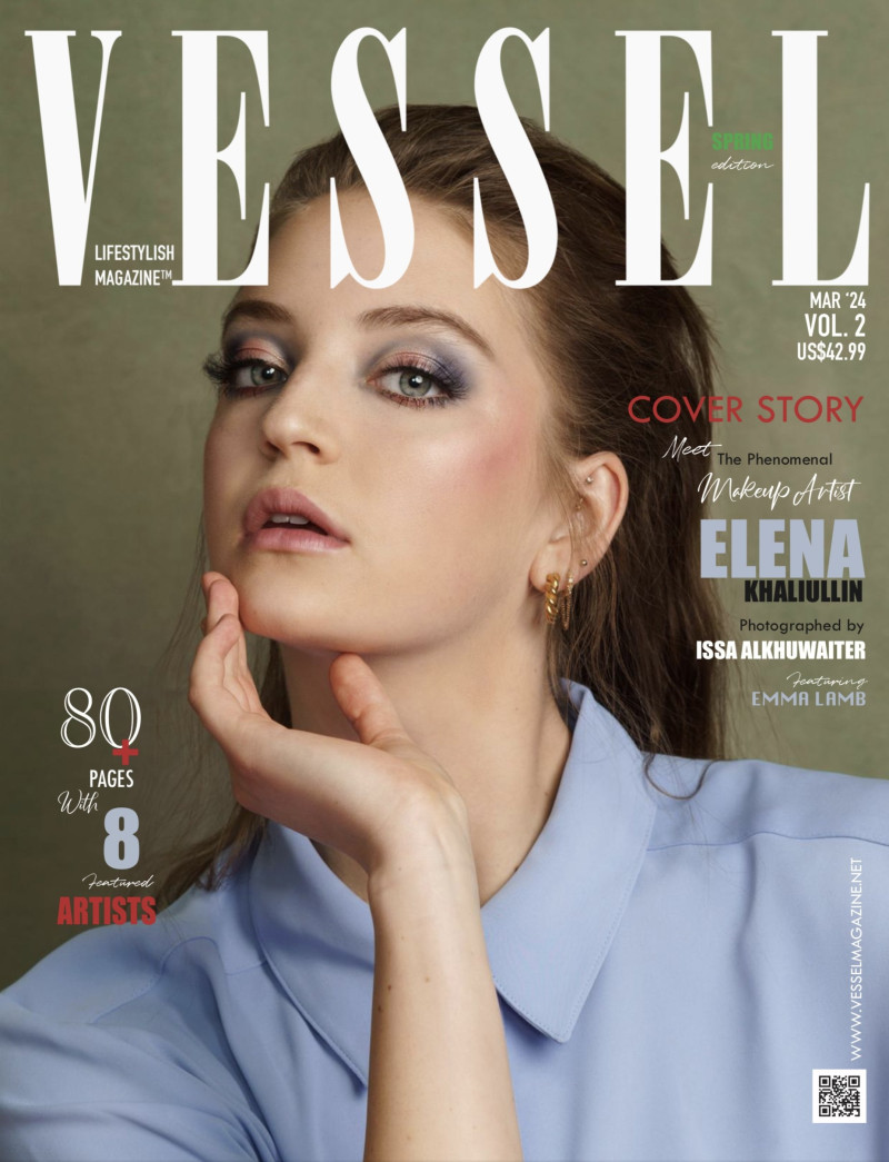 Elena Khaliullin featured on the VESSEL Lifestylish Magazine cover from March 2024