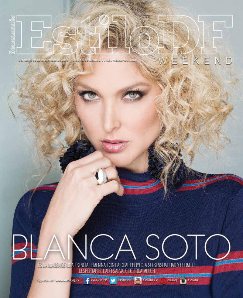 Blanca Soto featured on the Estilo DF cover from December 2016