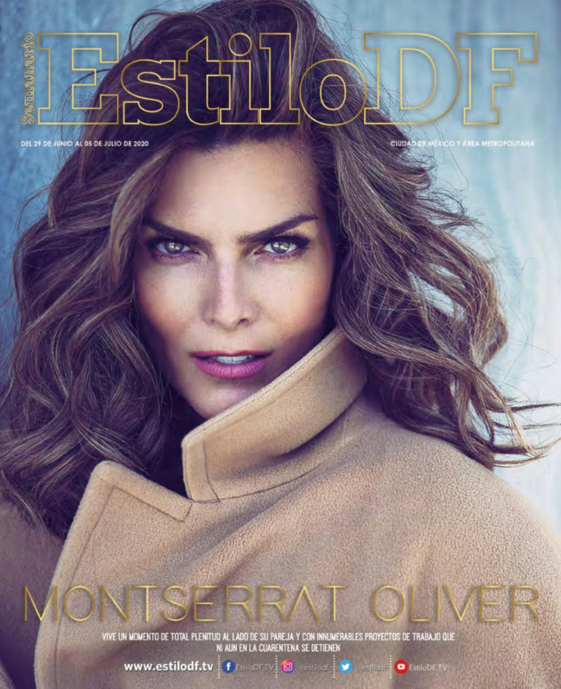 Montserrat Oliver featured on the Estilo DF cover from June 2020