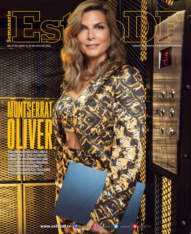 Montserrat Oliver featured on the Estilo DF cover from June 2022