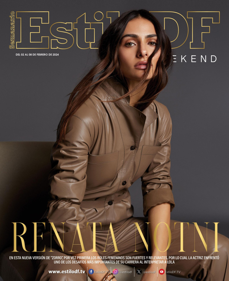 Renata Notni featured on the Estilo DF cover from February 2024