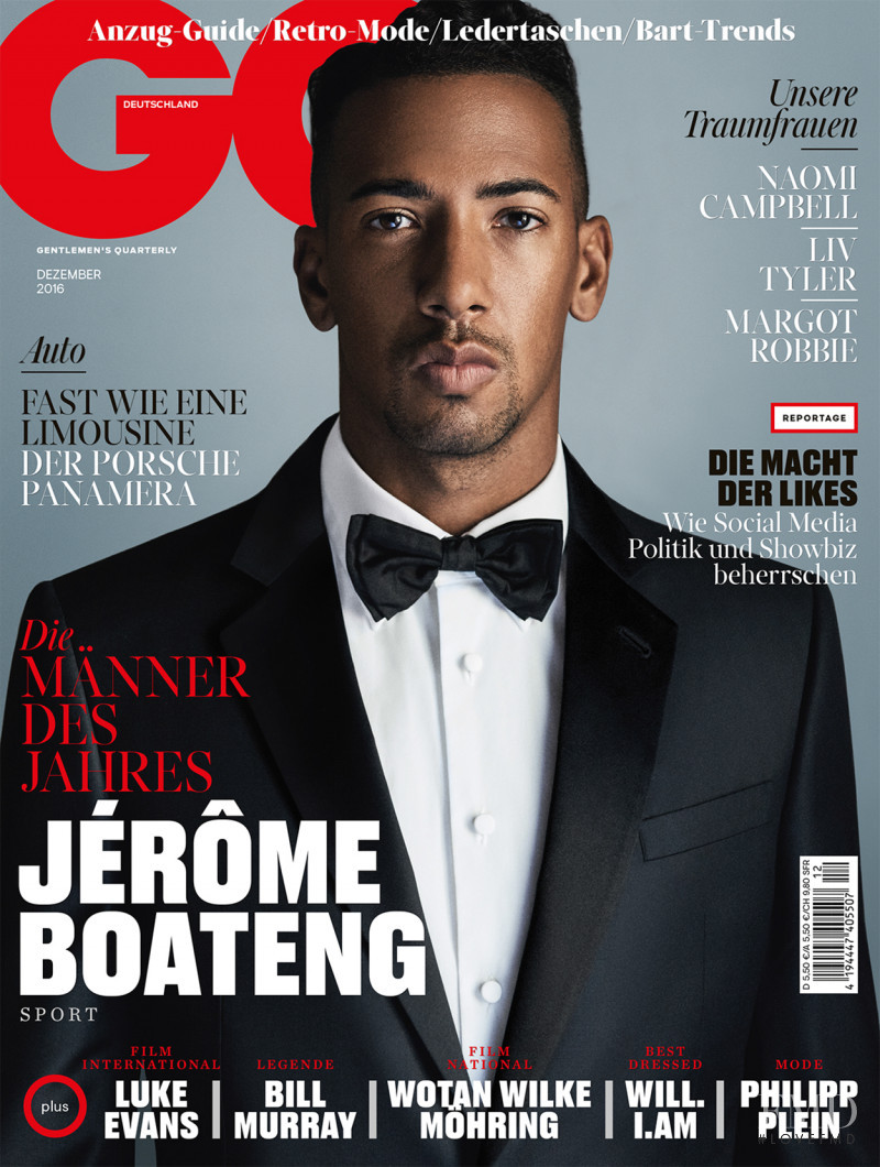 Jerome Boateng featured on the GQ Germany cover from December 2016