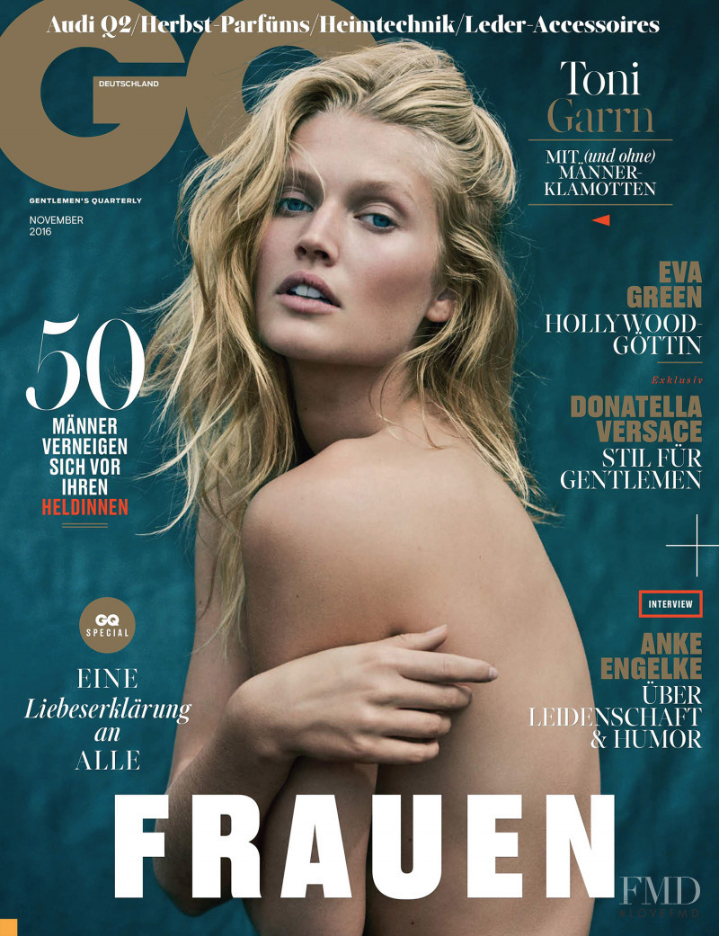 Toni Garrn featured on the GQ Germany cover from November 2016
