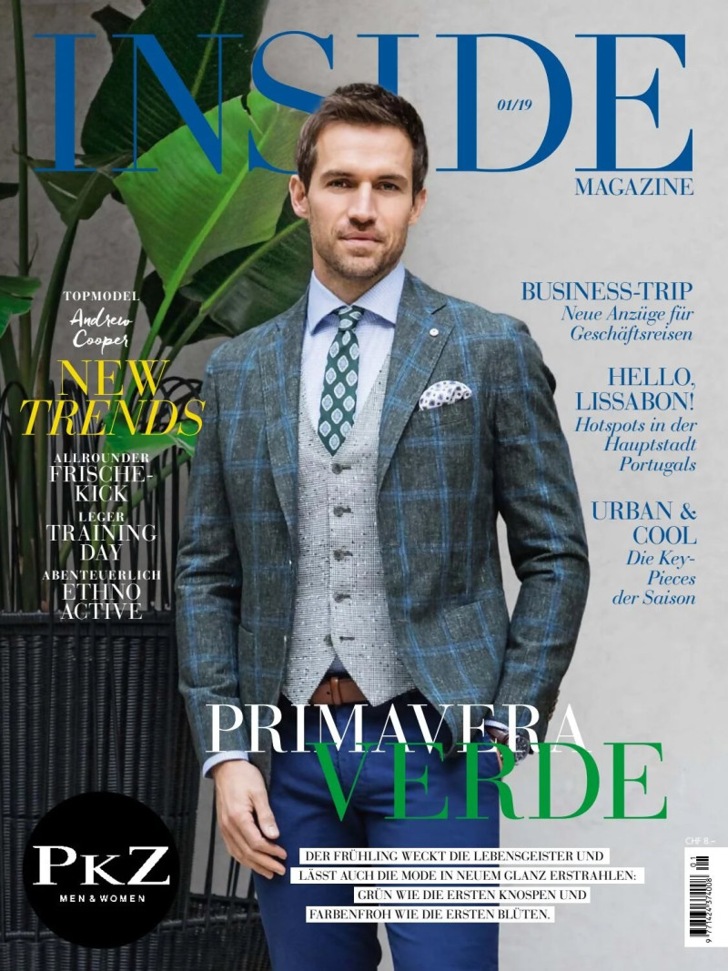 Andrew Cooper featured on the INSIDE Swiss Style Magazine cover from March 2019