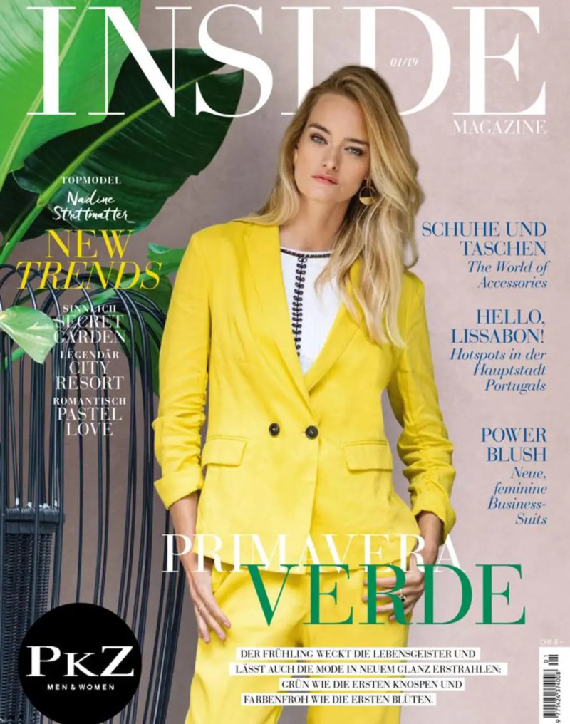 Nadine Strittmatter featured on the INSIDE Swiss Style Magazine cover from March 2019