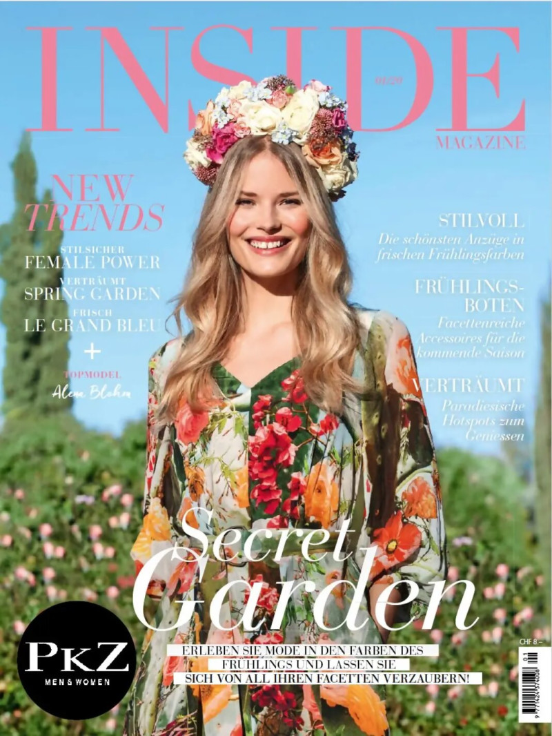 Alena Blohm featured on the INSIDE Swiss Style Magazine cover from March 2020
