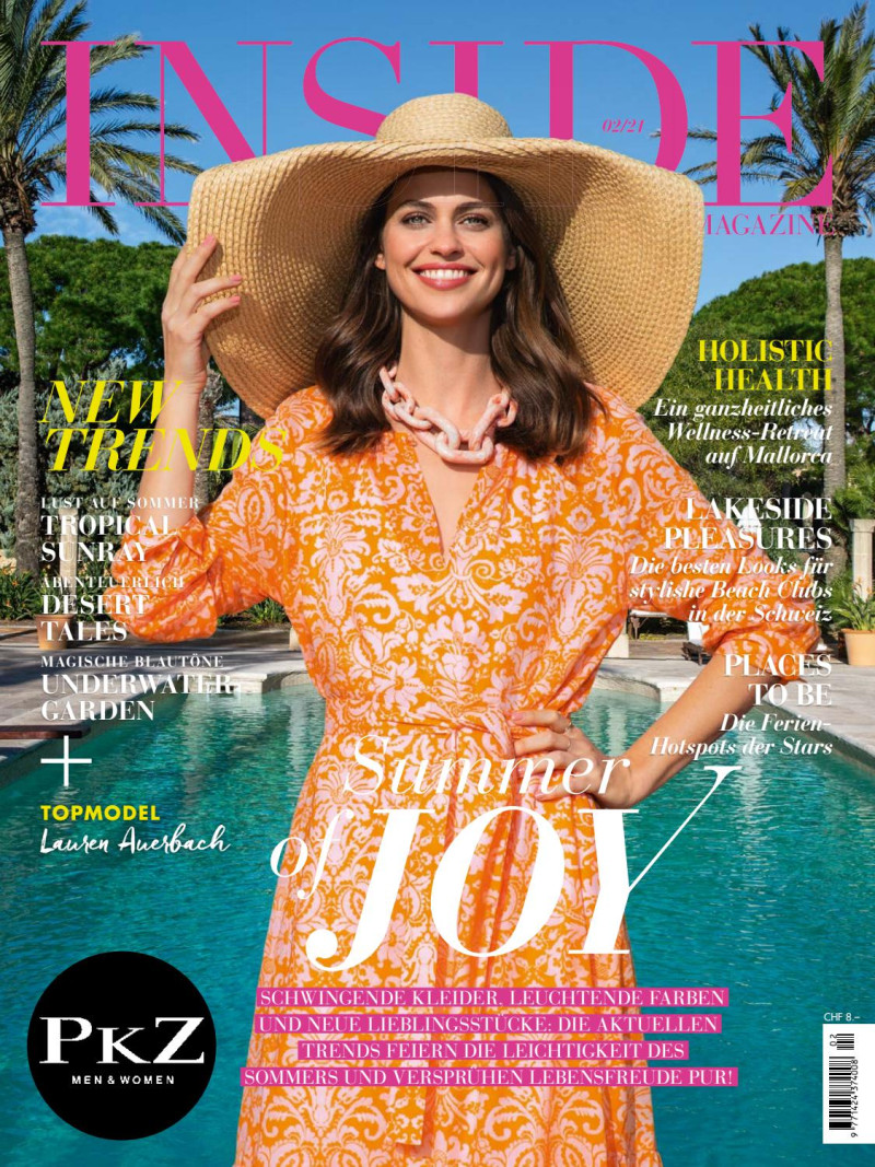 Lauren Auerbach featured on the INSIDE Swiss Style Magazine cover from June 2021