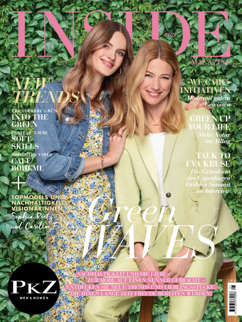 Caroline Forsling, Sophia Roetz featured on the INSIDE Swiss Style Magazine cover from March 2021