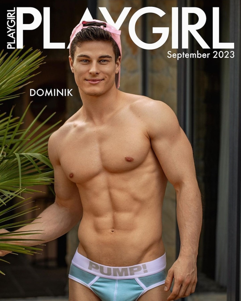 Dominik Togyela featured on the Playgirl cover from September 2023