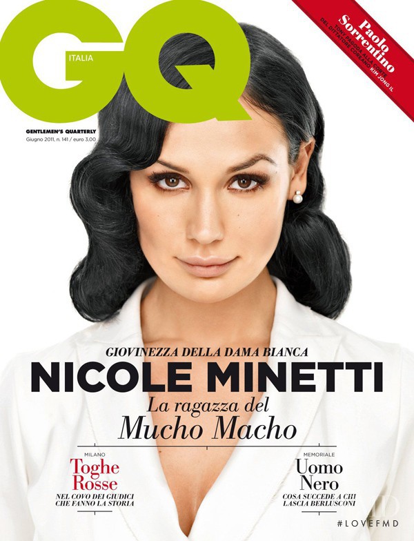 Nicole Minetti featured on the GQ Italy cover from June 2011