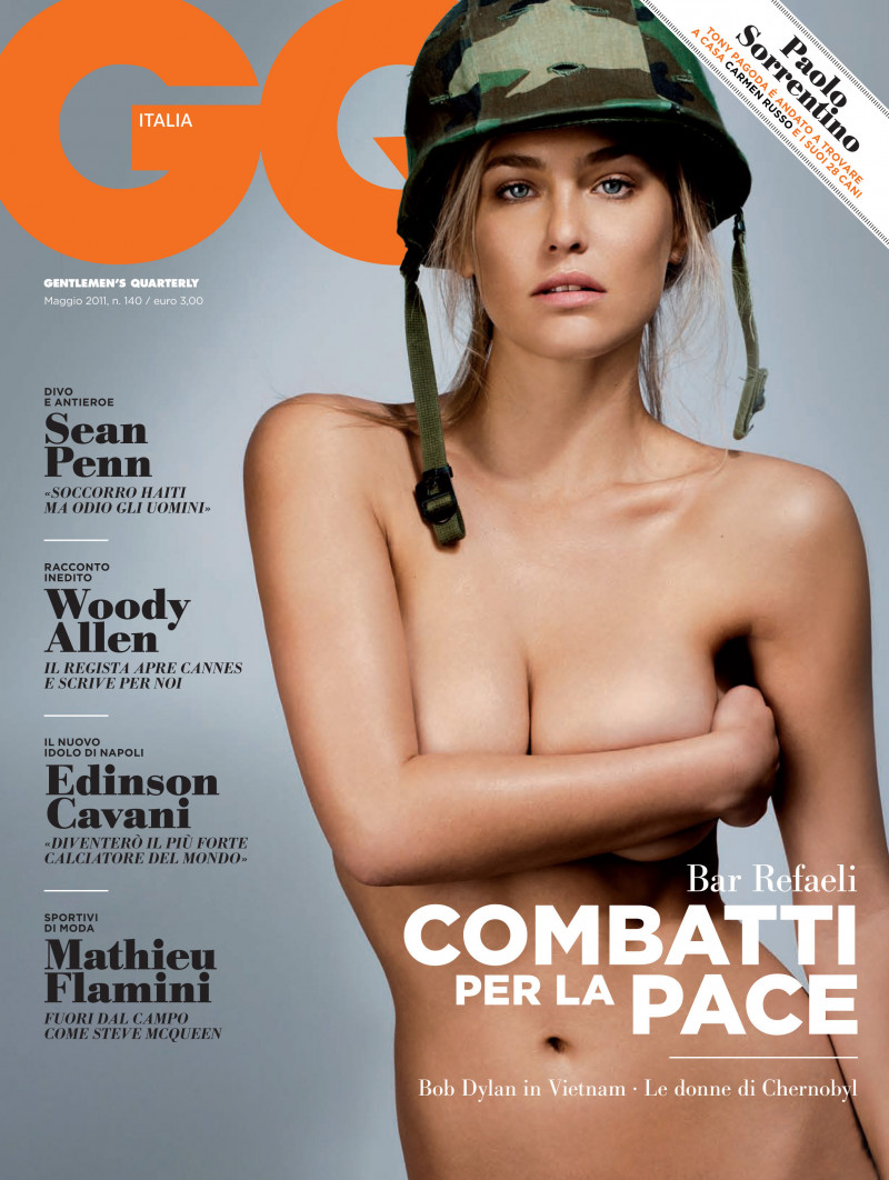 Bar Refaeli featured on the GQ Italy cover from May 2011