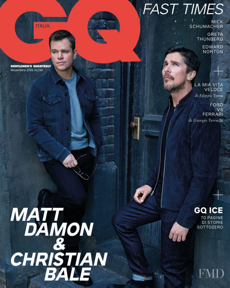 Matt Damon, Christian Bale featured on the GQ Italy cover from November 2019