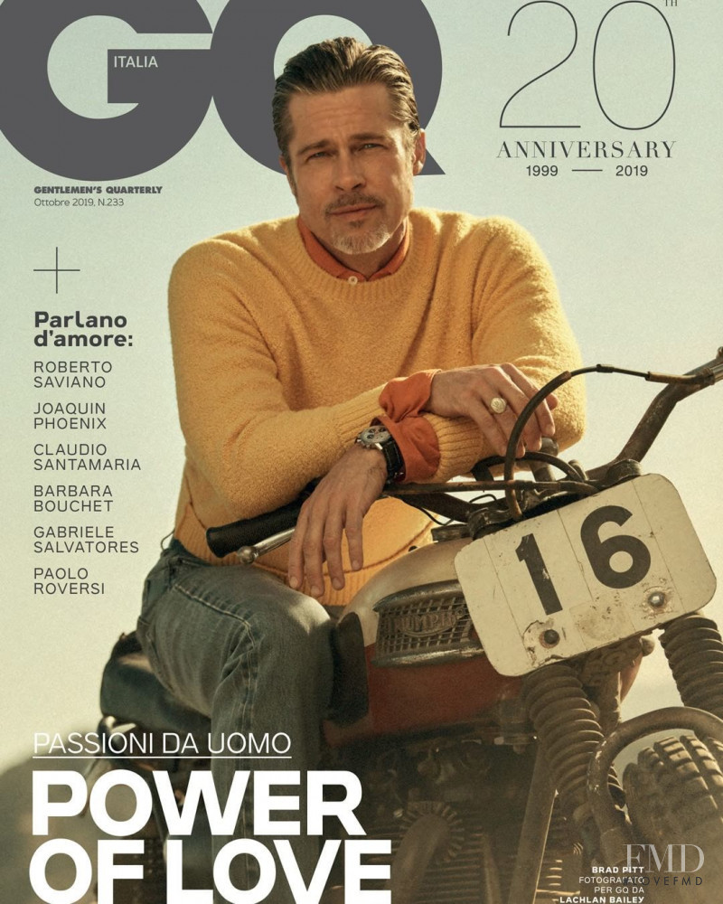 Brad Pitt featured on the GQ Italy cover from October 2019