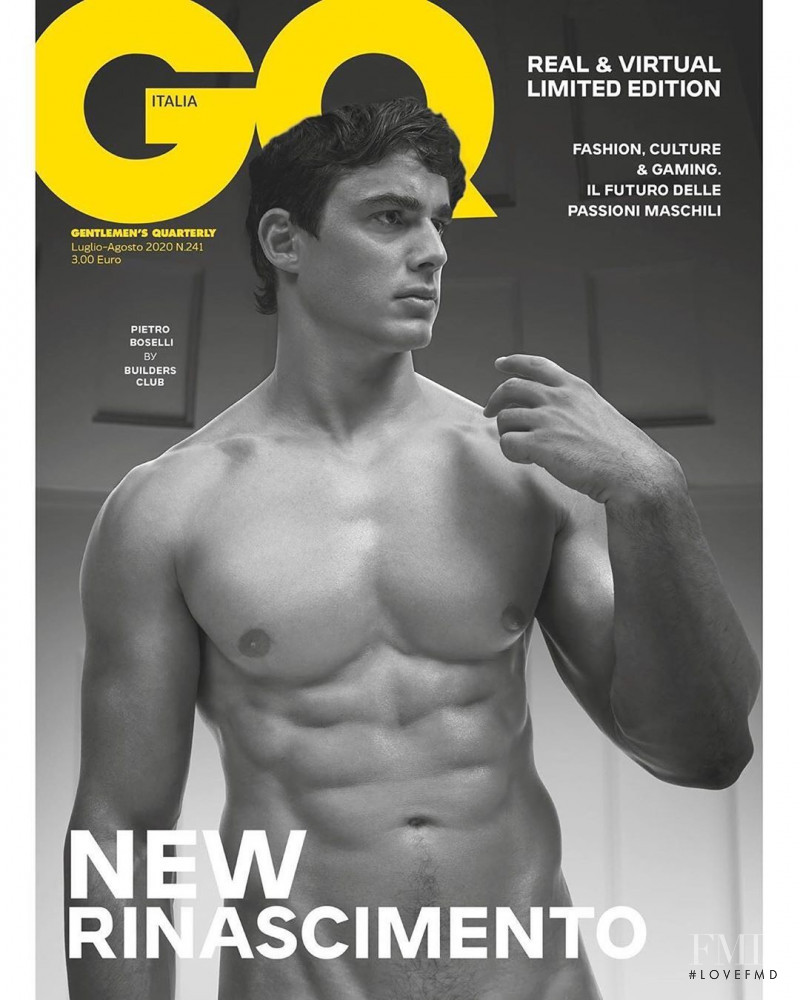 Pietro Boselli featured on the GQ Italy cover from July 2020