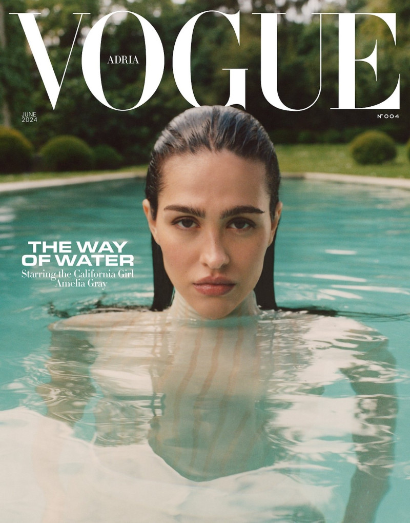 Amelia Gray Hamlin featured on the Vogue Adria cover from June 2024