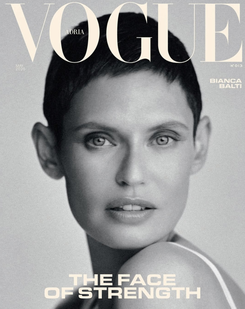 Bianca Balti featured on the Vogue Adria cover from May 2025
