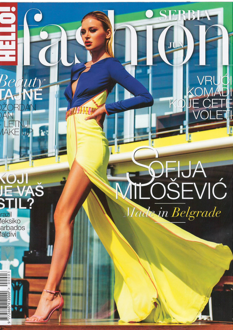Sofija Milosevic featured on the Hello! Fashion Serbia cover from June 2016