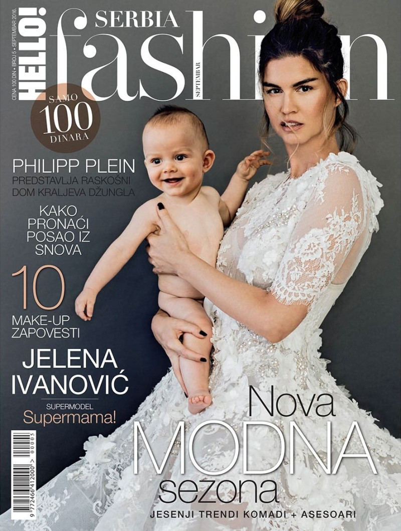 Jelena Ivanovic featured on the Hello! Fashion Serbia cover from September 2016