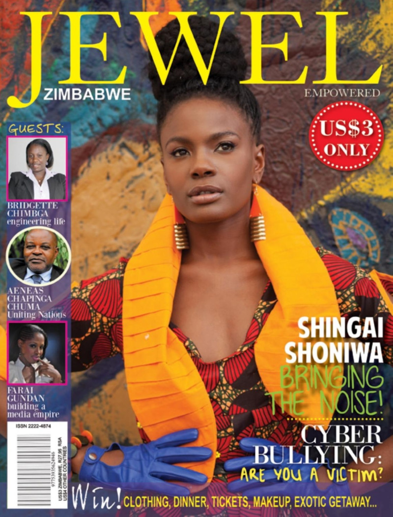 Shingai Shoniwa featured on the Jewel Zimbabwe cover from April 2013