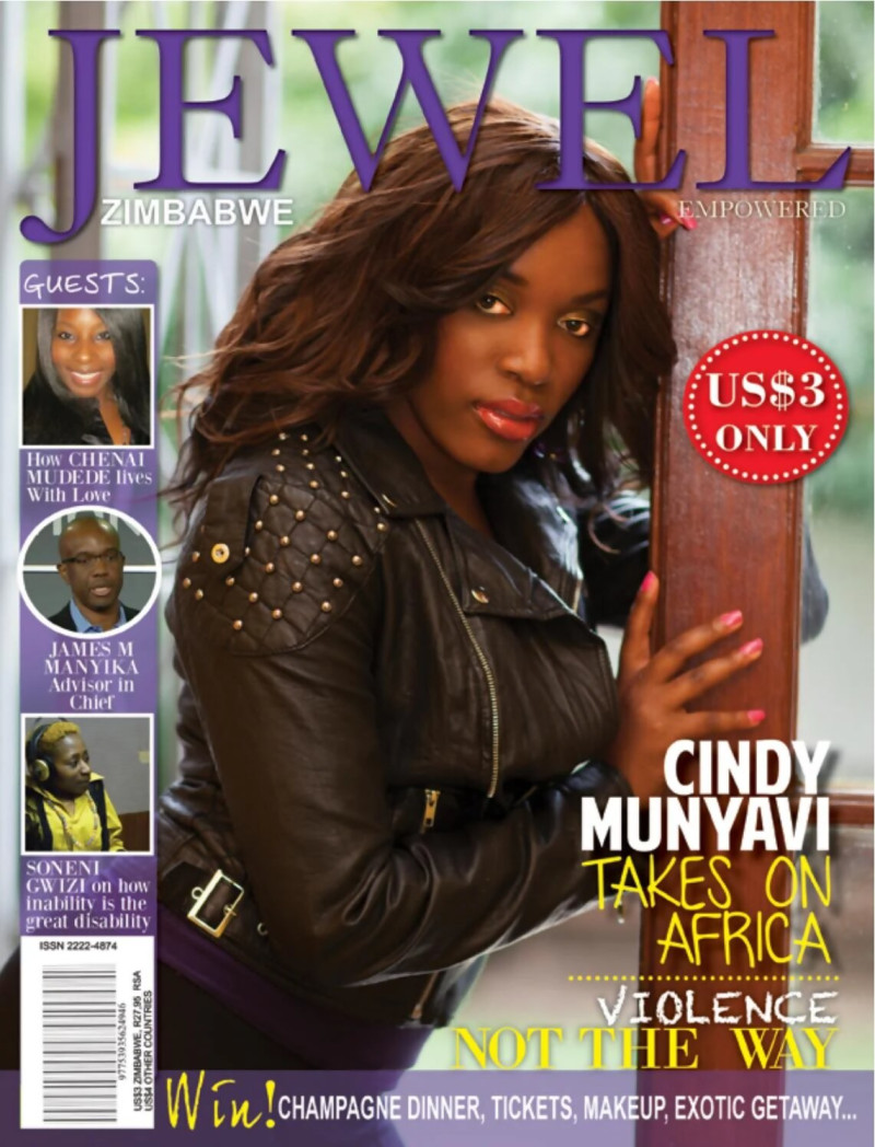 Cindy Munyavi featured on the Jewel Zimbabwe cover from June 2013