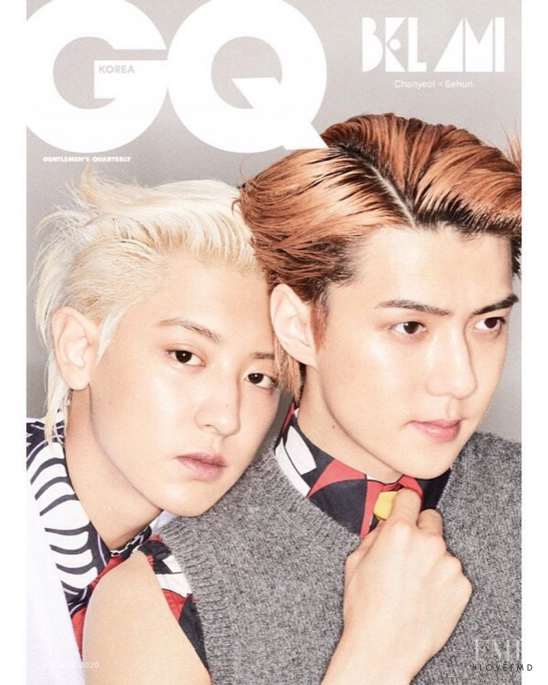 Chanyeol  & Sehun featured on the GQ Korea cover from August 2020