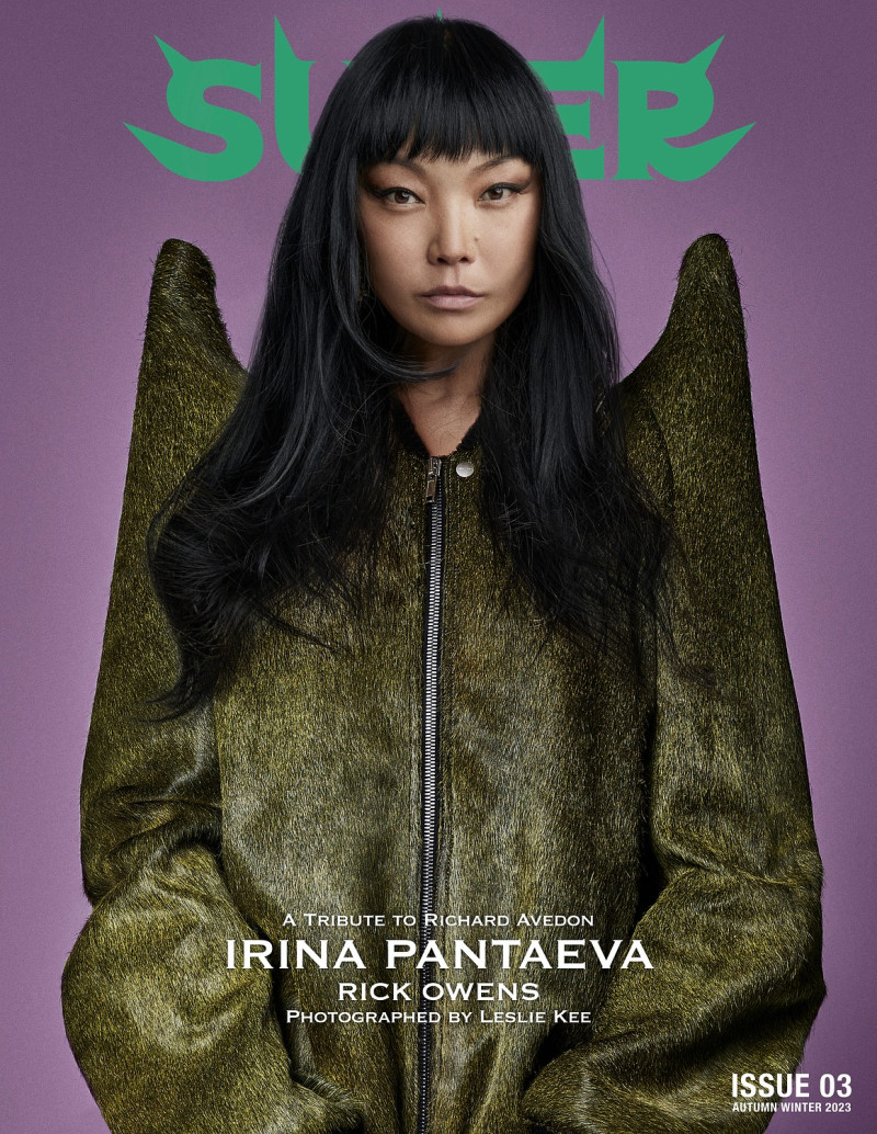 Irina Pantaeva featured on the Super Magazine cover from December 2023