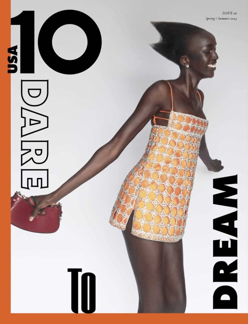 Nyaueth Riam featured on the 10 Magazine USA cover from March 2024