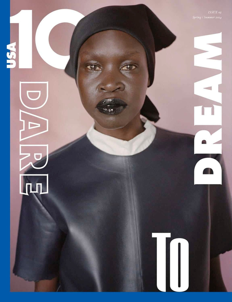 Alek Wek featured on the 10 Magazine USA cover from March 2024
