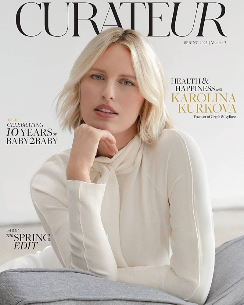 Karolina Kurkova featured on the Curateur cover from February 2022