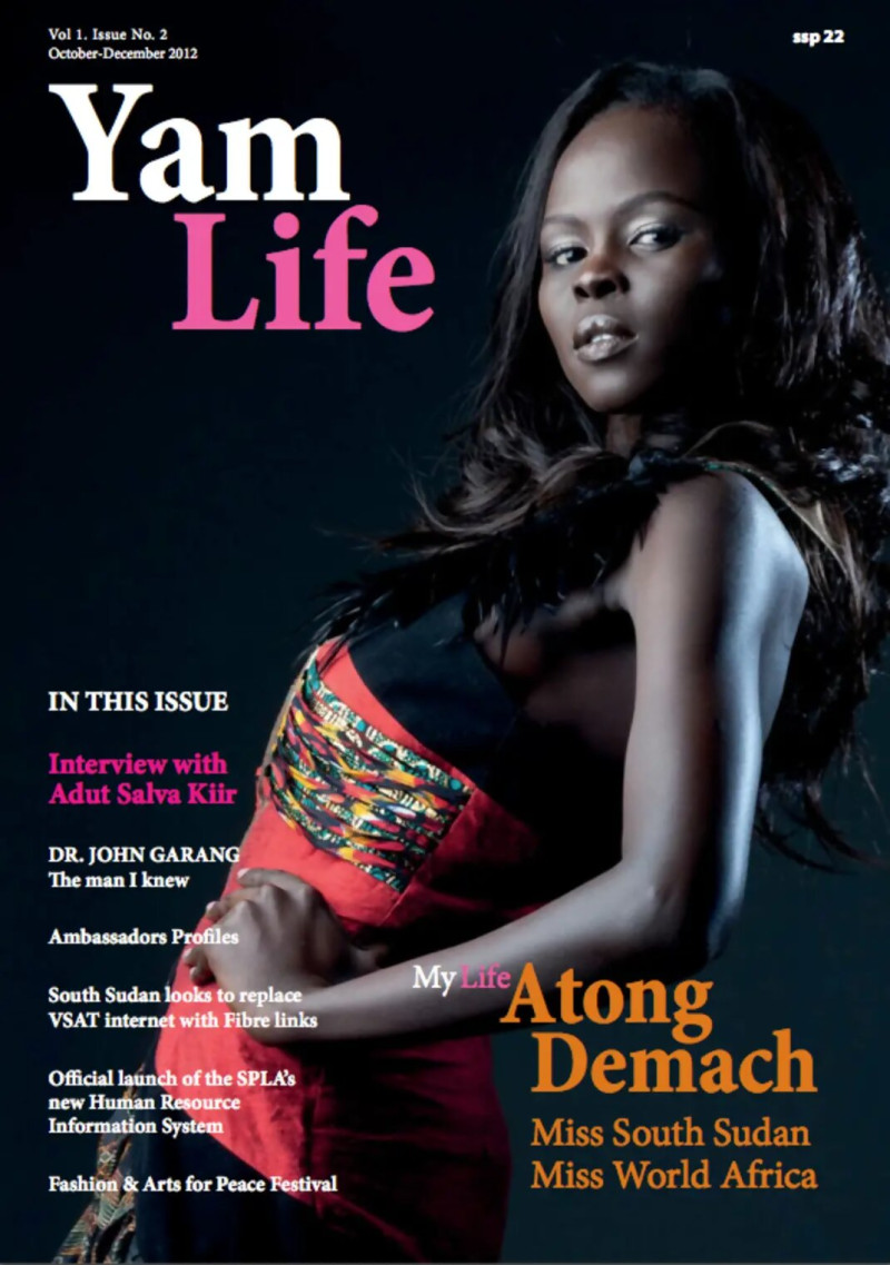 Atong Demach featured on the Yam Life cover from October 2012