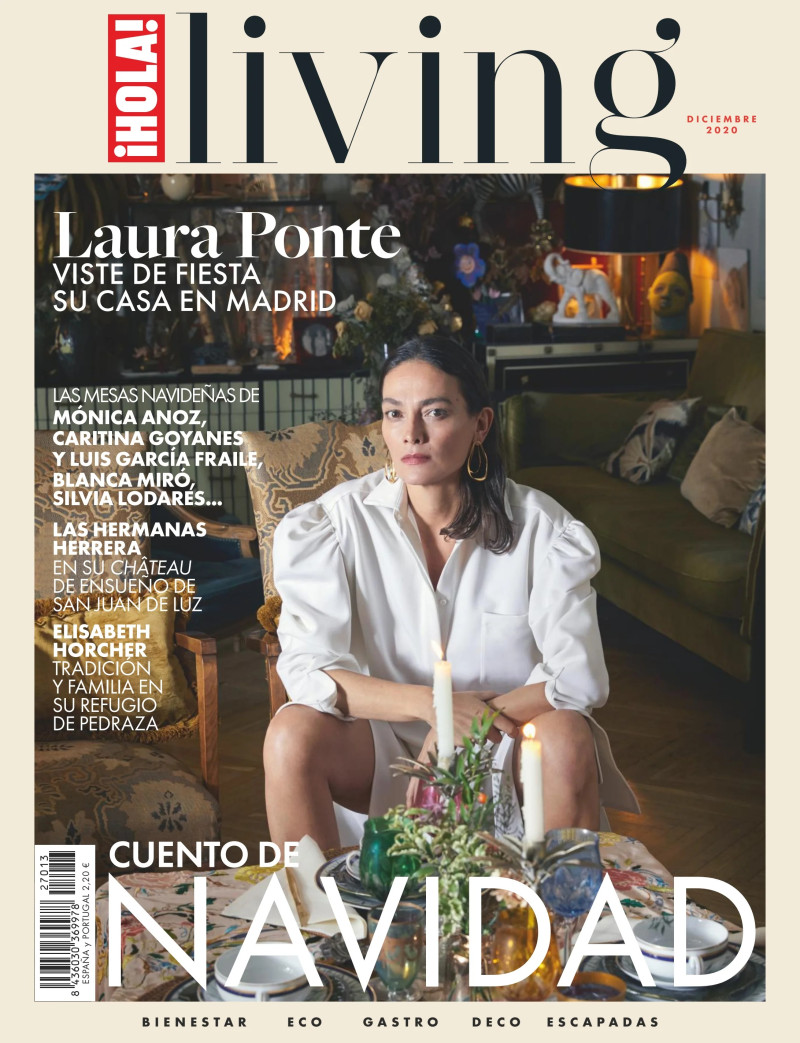 Laura Ponte featured on the Hola! Living cover from December 2020