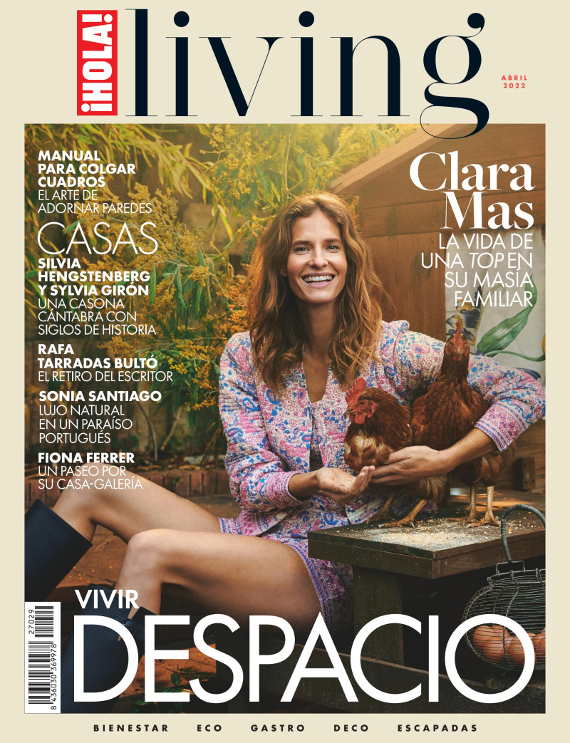 Clara Mas featured on the Hola! Living cover from April 2022