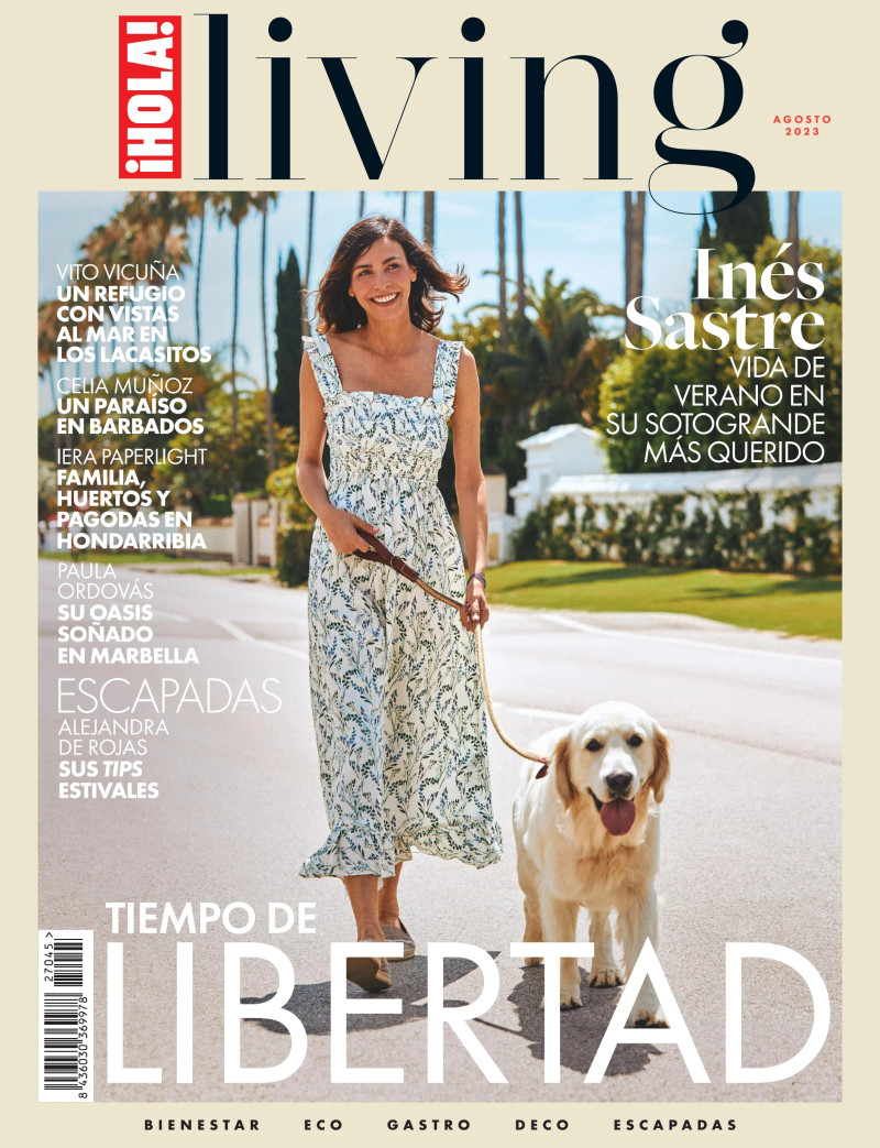 Ines Sastre featured on the Hola! Living cover from August 2023