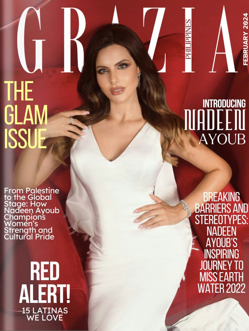 Nadeen Ayoub featured on the Grazia Philippines cover from February 2024