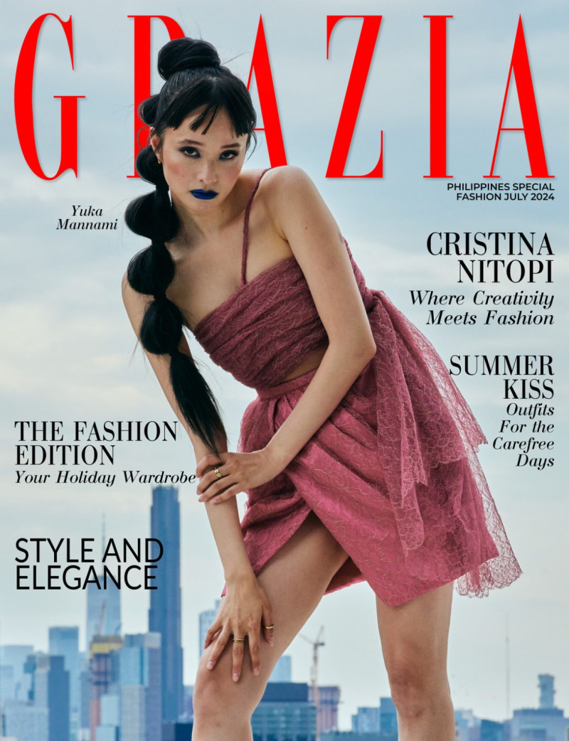 Yuka Mannami featured on the Grazia Philippines cover from July 2024