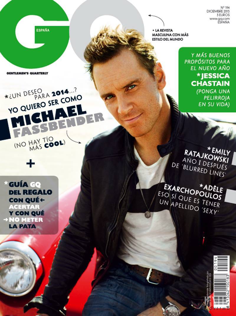 Michael Fassbender featured on the GQ Spain cover from December 2013