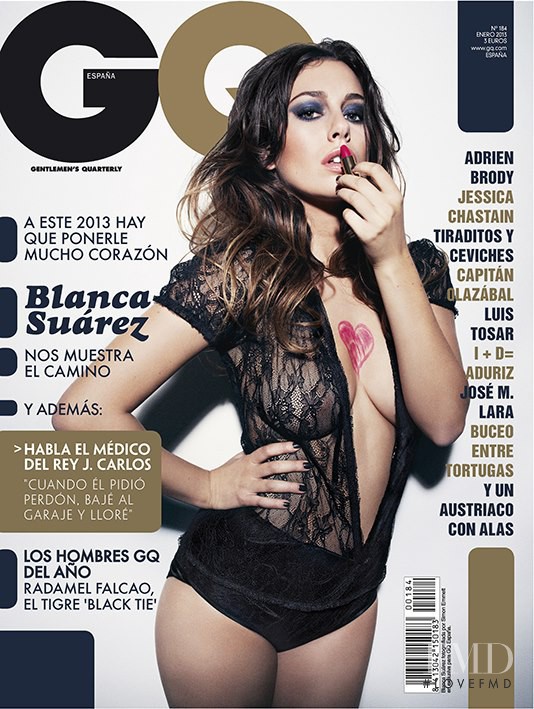 Blanca Suárez featured on the GQ Spain cover from January 2013