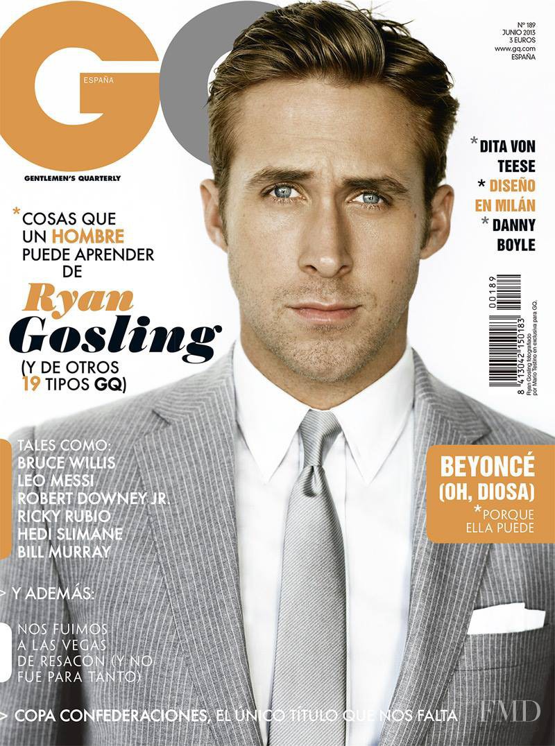 Ryan Gosling featured on the GQ Spain cover from June 2013