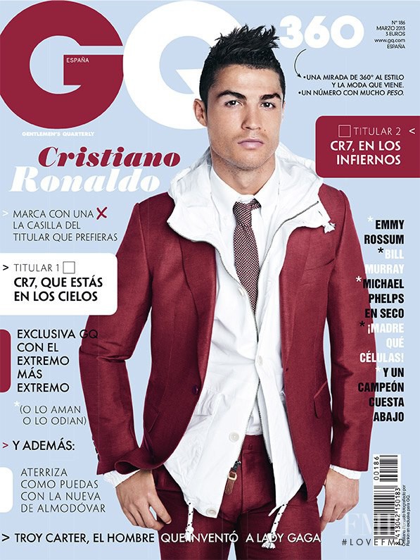 Cristiano Ronaldo featured on the GQ Spain cover from March 2013