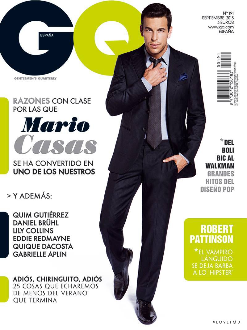 Mario Casas featured on the GQ Spain cover from September 2013