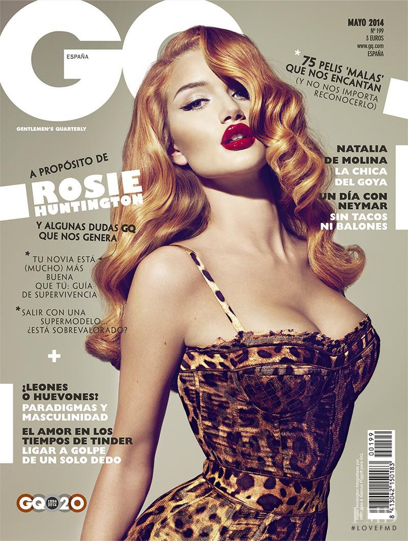 Rosie Huntington-Whiteley featured on the GQ Spain cover from May 2014