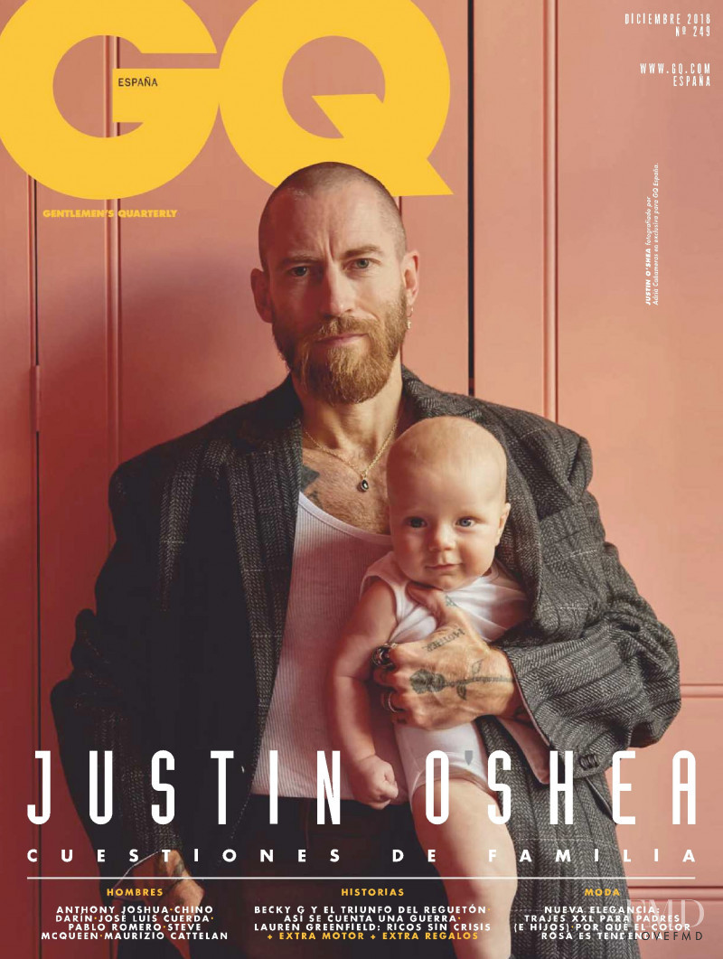 Justin O\'Shean featured on the GQ Spain cover from December 2018