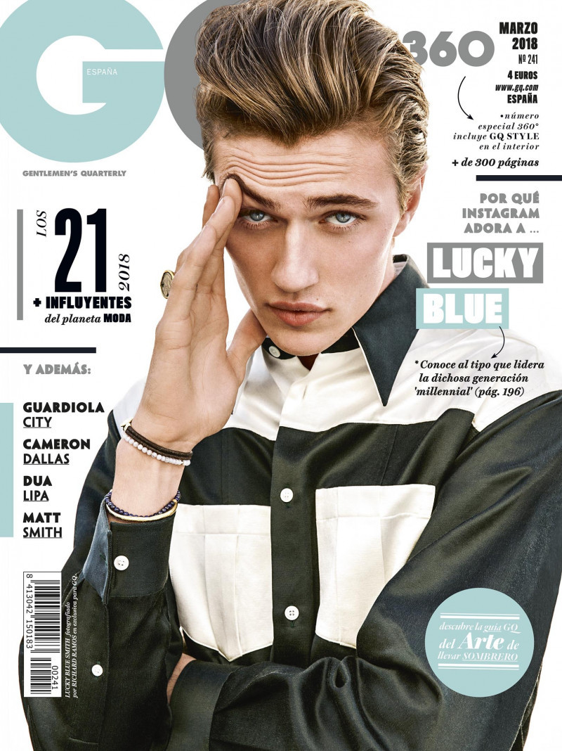 Lucky Blue Smith featured on the GQ Spain cover from March 2018