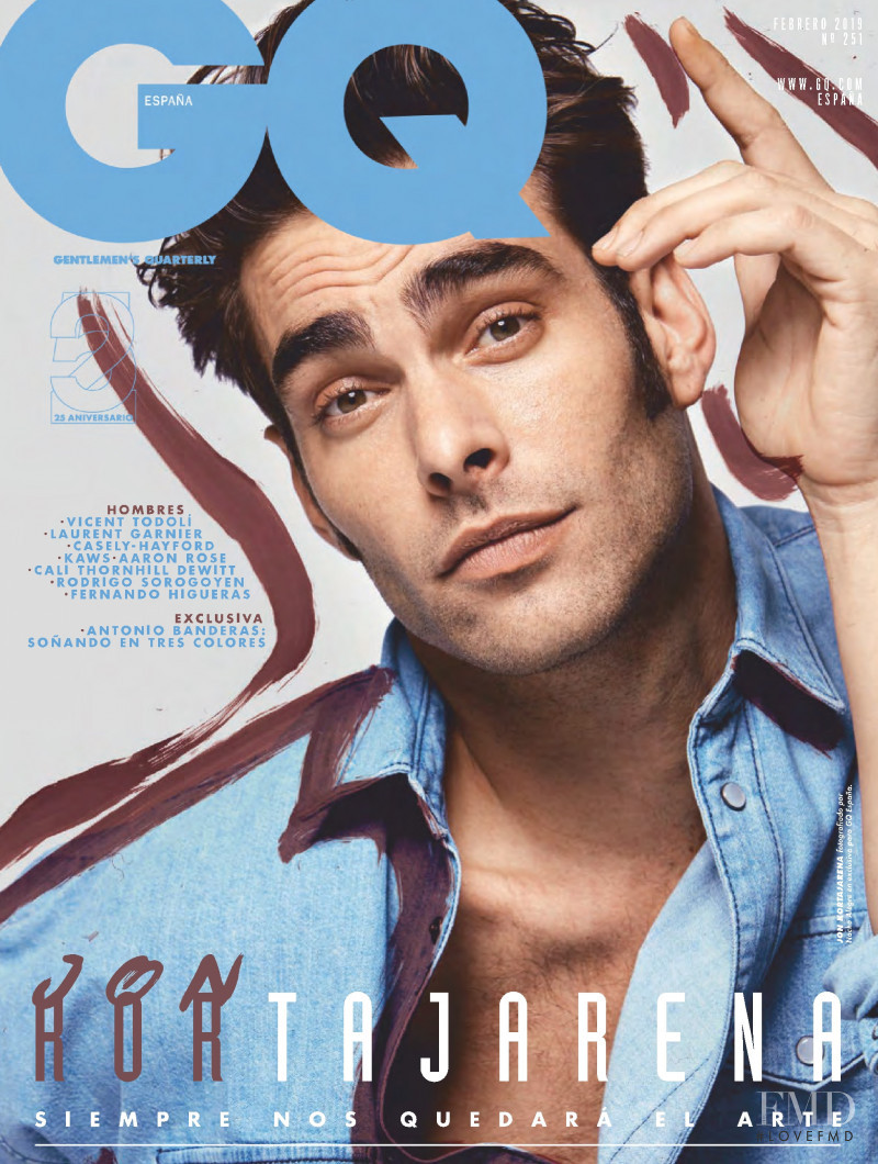 Jon Kortajarena featured on the GQ Spain cover from February 2019